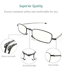 sevenplus 2 Pack Reading Glasses Blue Light