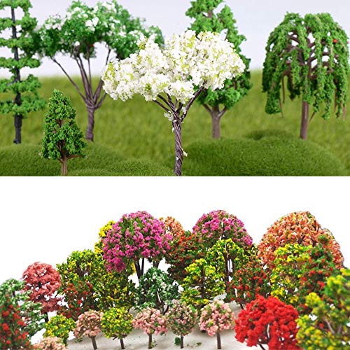 BESTZY 10pcs Gemischtes Bäume Modellbau(65mm) Mixed Modell Baum Zug Bäume Eisenbahn Landschaft Diorama Baum Architektur… – Bild 4