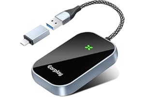 XINTUO Wireless CarPlay Adapter, Convert Wired to Wireless CarPlay Dongle, Plug & Play USB Adapter for Cars, Seamless Control Adapter for iOS 10+ (Black)