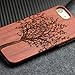Compatible for Unique iPhone 8 Plus Case, Real Wood Carving Tree & Soft Rubber Corner Cushion Slim Protective for Apple iPhone 7/8 Plus Case