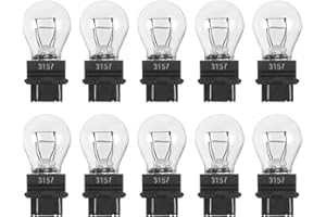 Osilly 10PCS Car 3157 Nature Light Bulb, 3157NB 12V Mini Automotive Brake Light Turn Miniature Taillight Turn Signal Light, Vehicle Exterior Decor Universal for SUV, Truck, RV and More