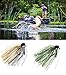 THKFISH Bass Tungsten Jig, Swim Jigs for Bass Fishing, Swimming Fishing Jigs, Finesse Boo Jig Bass Fishing Lure with Weed Guard, Weedless Jig Head Design Multi-Color Pack of 5