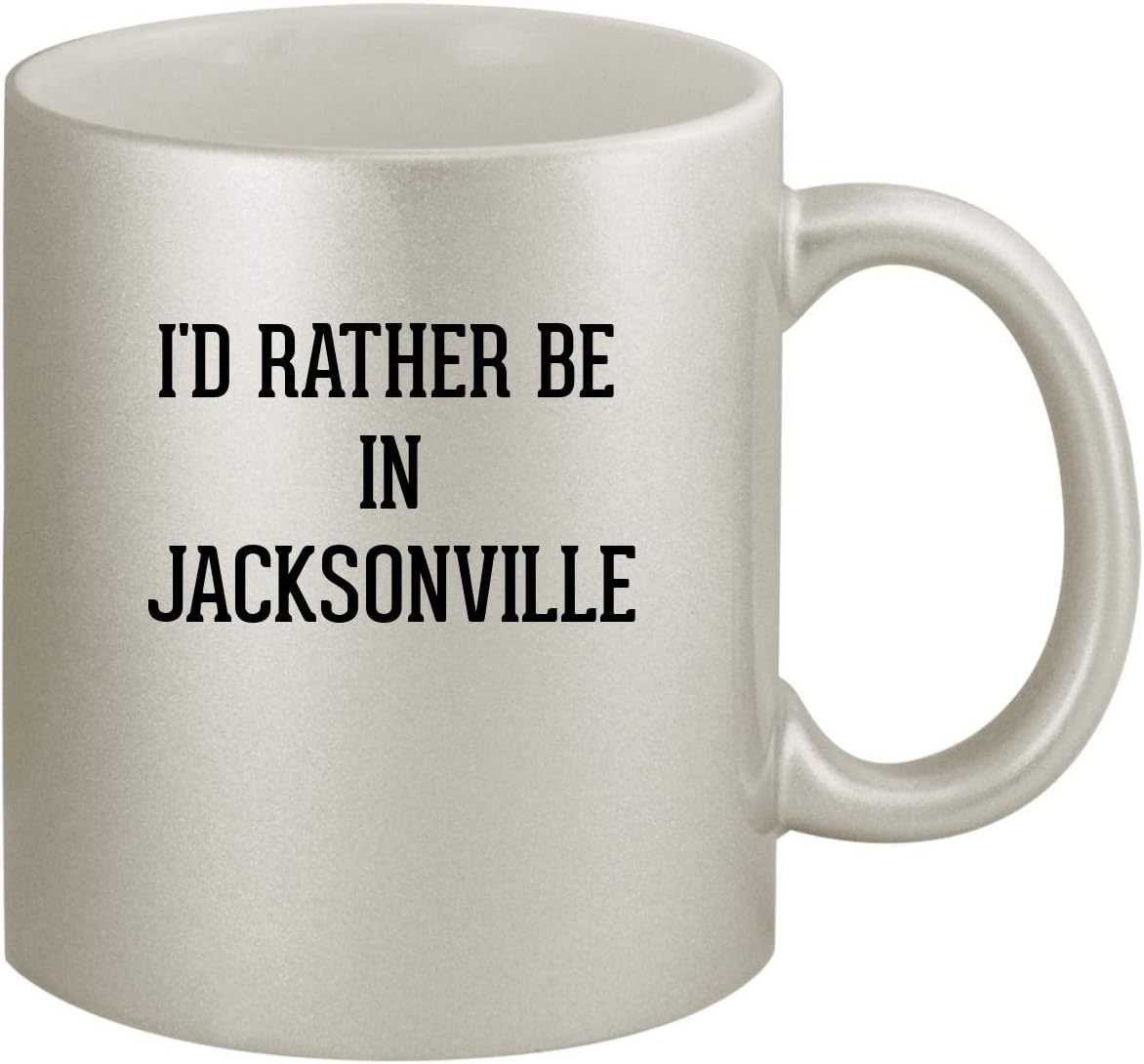 I'd Rather Be In JACKSONVILLE - Ceramic 11oz Silver Coffee Mug, Silver