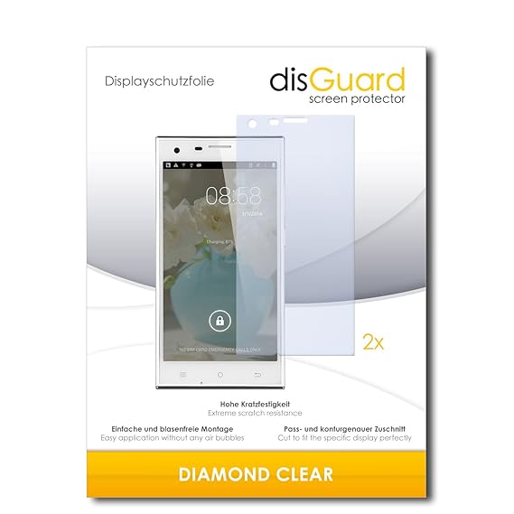2 x disGuard® Displayschutzfolie Cubot S308 Schutzfolie Folie 'DiamondClear' unsichtbar
