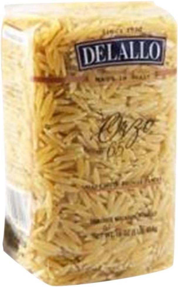 Delallo Orzo Pasta, 16-Ounce Packages (Pack of 8)