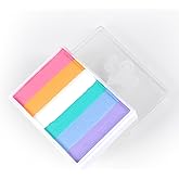 Anka Bella Professional Water Activated Rainbow Cake Face Paint(Pink Yellow)50gm,Hypoallergenic, Non-Toxic,Face Body Painting Makeup