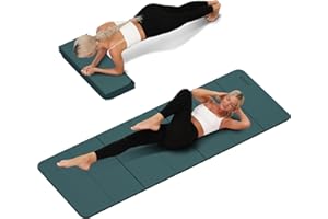 IDIDI Foldable Yoga Mat Extra Thick 0.32 Inches Eco-Friendly POE Material, Non-Slip Design Fitness Mats, Multi-Purpose Workout Mats For Studio or Home Use (70 x 24 x 0.32 inches）