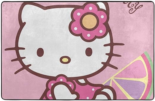 Amazon.de: rainbowpig Großer Rutschfester Teppich Hello Kitty mit