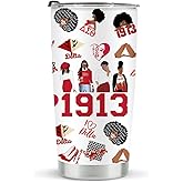 LONGXIN Sorority Gifts for Women DST Cup Delta 1913 Sigma Theta Paraphernal Gifts 20 Oz Stainless Steel Tumbler