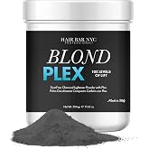 Blond Plex Extreme Lifting 10X Levels - Black/Charcoal Dust Free Lightener Powder Cool-Toned &amp; Bright Finish - Made in Italy 500g / 17.63oz