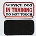 SpaceAuto Bundle 3 Pieces Service Dog Working Do Not Touch Military Tactical Morale Badge Hook & Loop Fastener Patch