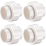 2" PVC Union Pipe Fitting (Socket x Socket), 4 Pack