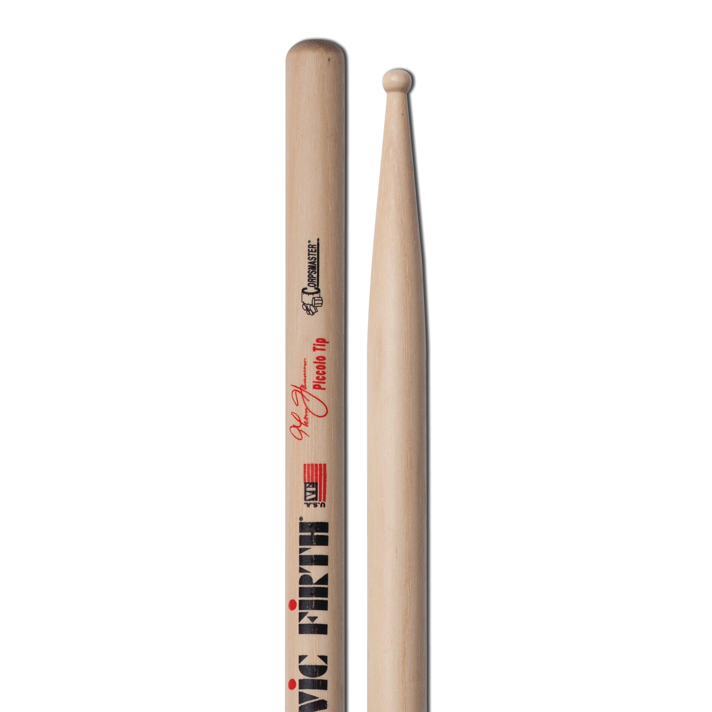 Vic FIrth - Corpsmaster® Signature Series Snare Drumsticks - Thom Hannum - Piccolo Wood Tip