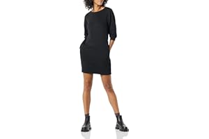 �鶹�� Essentials Womens French Terry Blouson Sleeve Crewneck Sweatshirt Dress