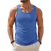 Runcati Mens Sleeveless Tank Tops Workout Muscle Gym Ribbed Shirt Athletic Bodybuilding Moisture Wicking T Shirts