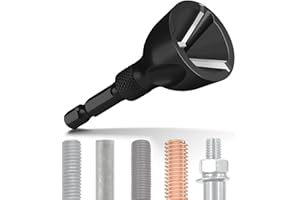 FAXHOOL Carbide Blades Deburring External Chamfer Tool, All Thread Deburring Tool for Removal All Metal Rod, Bolt, Pipe, Copper, PVC, 3D Printing Edges Burrs (Black 1/8”-4/5”)