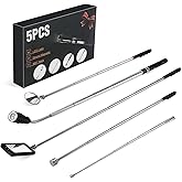Housolution Magnetic Telescoping Pick-up Tool Kit, 5pcs Pickup Tool Set with Retractable Handle, 1&15lbs Magnetic Pickup Rod,