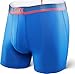Saxx Men's Quest 2.0 With Fly Boxers Underwear Medium Royal Ombre Stripe