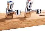 willkey Self Closing Basin Taps Press Water Saving Hot Cold Mixer Chrome 1/2'' view 6
