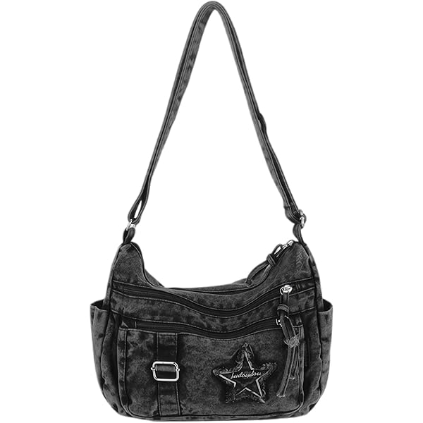 Vintage Y2K Crossbody Bag for Women- Adjustable Strap, Retro