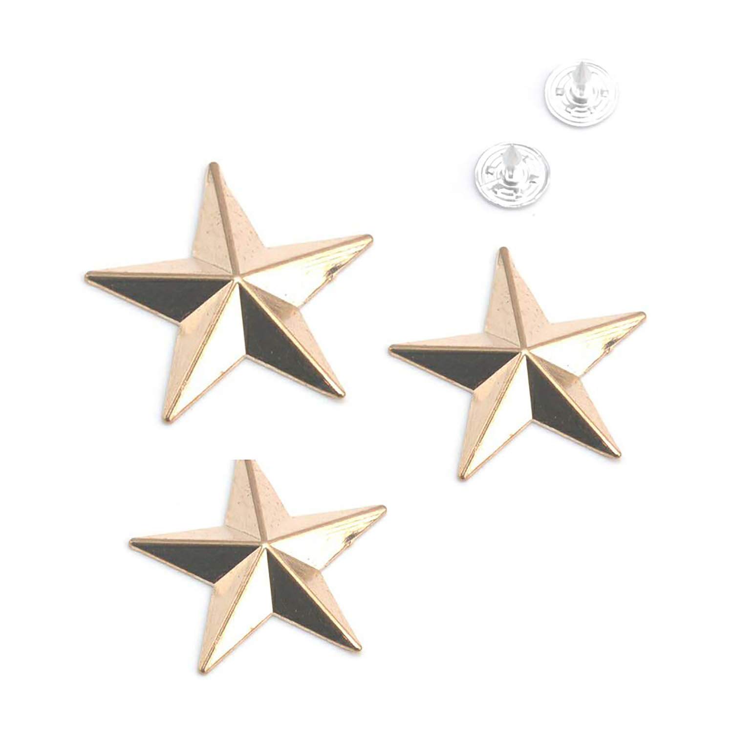 YICBOR 60sets/lot 29mm Big Zinc Alloy Metal Rivets Star Jeans Garments Rivets Alum Nail for DIY Leather-Craft (Gold)