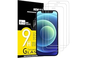 NEW'C 3 Pack Designed for iPhone 12 Mini Screen Protector (5.4"), Enhanced Tempered Glass Protection, Case Friendly Anti Scra