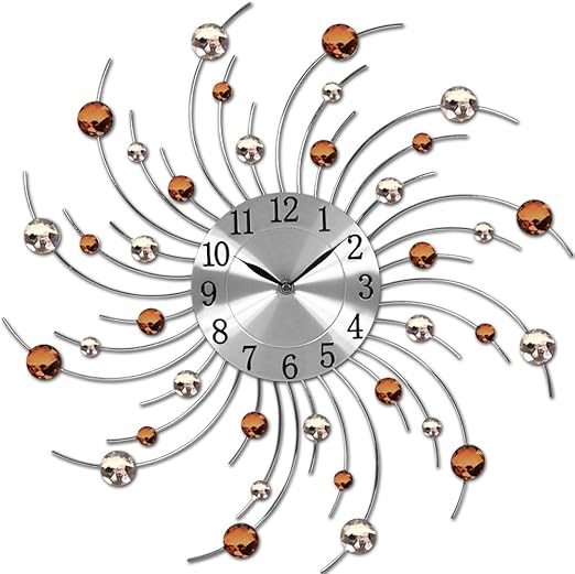 Amazon De Moderne Designer Quartz Wanduhr Uhr Kuchenuhr Braun