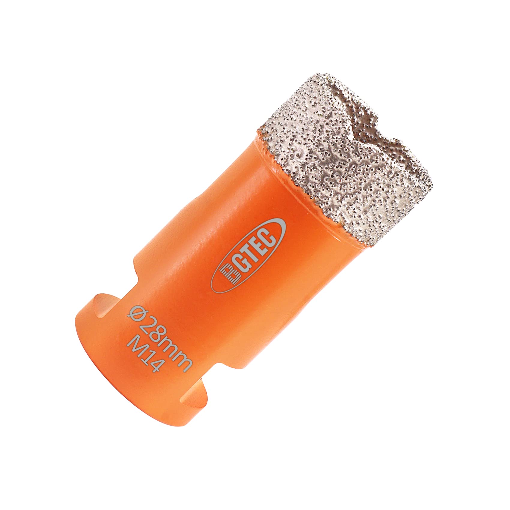 BGTEC Diamond Drill Bit Tile Hole Saw 28mm with M14 Thread for Porcelain Ceramic Tile Granite Marble Masonry Granite Stone Vacuum Brazed Bit 60mm Length