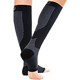 OrthoSleeve FS6+ Compression Foot & Leg Sleeve (1 Pair) for Plantar Fasciitis, Heel Pain, Achilles Tendonitis, Shin Splints, Venous Insufficiency and Leg Cramps