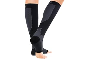 OrthoSleeve FS6+ Compression Foot & Leg Sleeve (1 Pair) for Plantar Fasciitis, Heel Pain, Achilles Tendonitis, Shin Splints, Venous Insufficiency and Leg Cramps