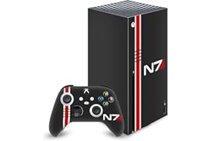 Head Case Designs Officially Licensed EA Bioware Mass Effect N7 Logo Legendary Graphics Vinyl Sticker Gaming Skin Decal Cover Compatible With Xbox Series X Console and Controller Bundle