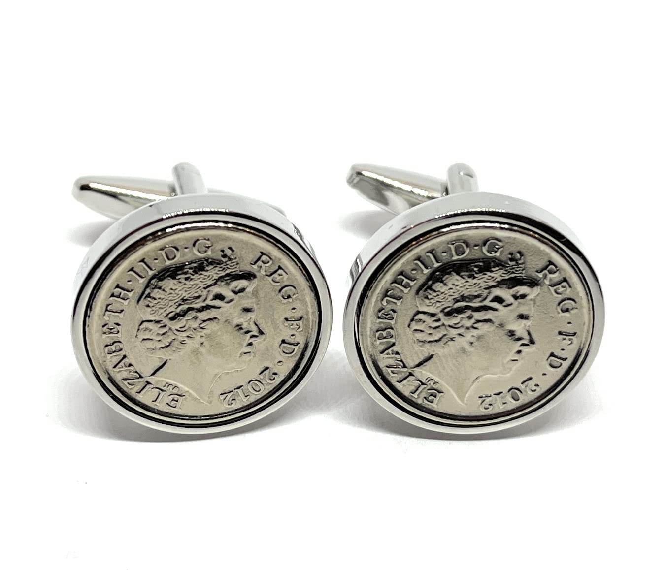 Premium 2012 14th Ivory wedding Anniversary 14 year Ivory birthday/Anniversary 2012 Coin cufflinks