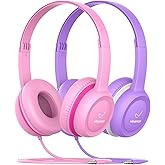 Vinamass Kids Headphones - Wired with 3.5mm Jack, Volume Limiting for Kids, Adjustable for Boys/Girls/School