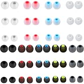 Earbud Replacement Tips 54Pcs,3 Sizes S/M/L, 9 Colors Silicone Tips Headphone Covers Ear Bud Rubber Tips Silicone Earbud for Ears Headphone Ear Covers Replacement (Inner Hole 3.8mm -5.1mm)