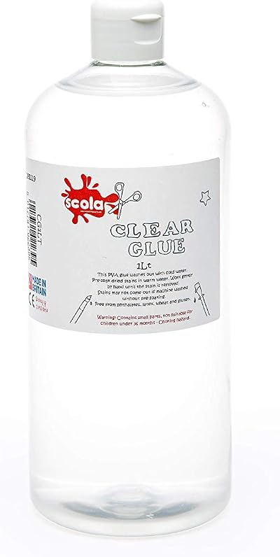 Scola Clear Craft Glue 1 Litre for Kids Art Craft Projects