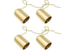 Usoway Brass Candle Snuffer, Candle Extinguisher Snuffer, Candle Flame Extinguisher Tiki Torch Cap Replacement Snuffer for Candle Lovers Candle Accessories (4 Pcs)