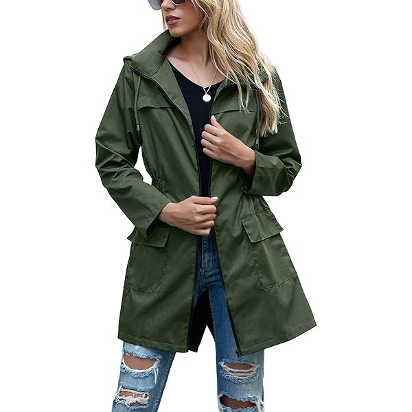 Amazon.com: ZWRXW Womens Rain Jacket Lightweight Raincoats