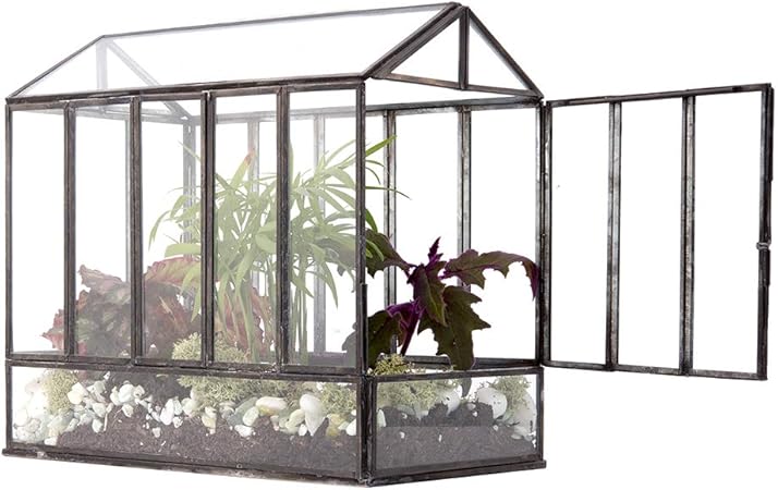 Urban Born Mini Gewachshaus Handgefertigt 26 X 16 5 X 24 Cm Verschiedene Ausfuhrungen Large Schwarz Amazon De Garten
