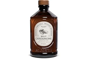 BACANHA - Organic and Raw Syrup - Cardamom Syrup - For Cocktail, Water, Lemonade, Latte and Iced Tea - 400 mL
