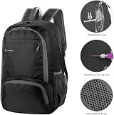 30L Backpack Foldable Waterproof Ultralight Daypack Black view 2
