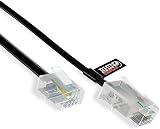 rhinocables RJ11 to RJ45 Cable Modem Router Network Patch Lead 2m Black view 1