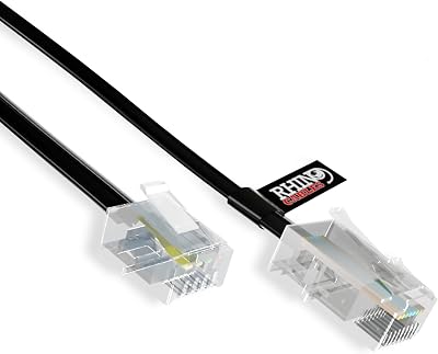 rhinocables RJ11 to RJ45 Cable Modem Router Network Patch Lead 2m Black