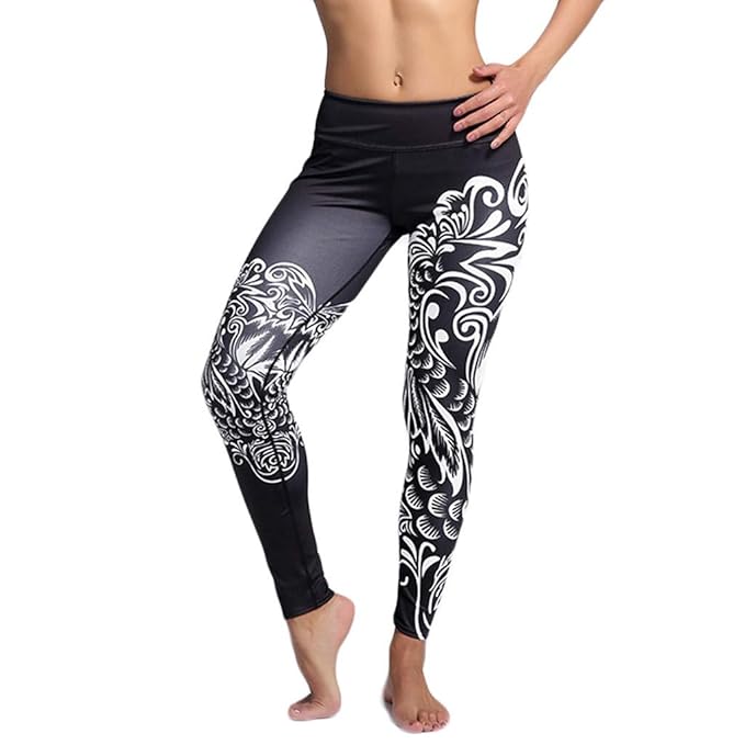 Amazon.com: Goddessvan 2019 Womens High Waist Printed Yoga ...