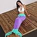 Fun Little Toys Soft Purple Mint Mermaid Tail Blanket, Camping Birthday Family Easter