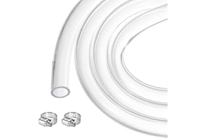 MECCANIXITY Clear PVC Tubing 1/4" ID 3/8" OD Plastic PVC Tube Flexible Water Hose 50ft for Industrial Tubing, Aquariums, Pump