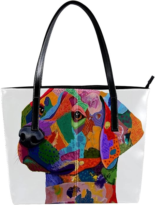 Rhodesian Ridgeback Dog Women's Leather Handbags, soft leather handle bag Handle Satchel Bag for