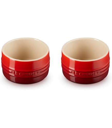 Amazon.com: Le Creuset Stoneware Round Straight Wall Ramekin, 7 oz