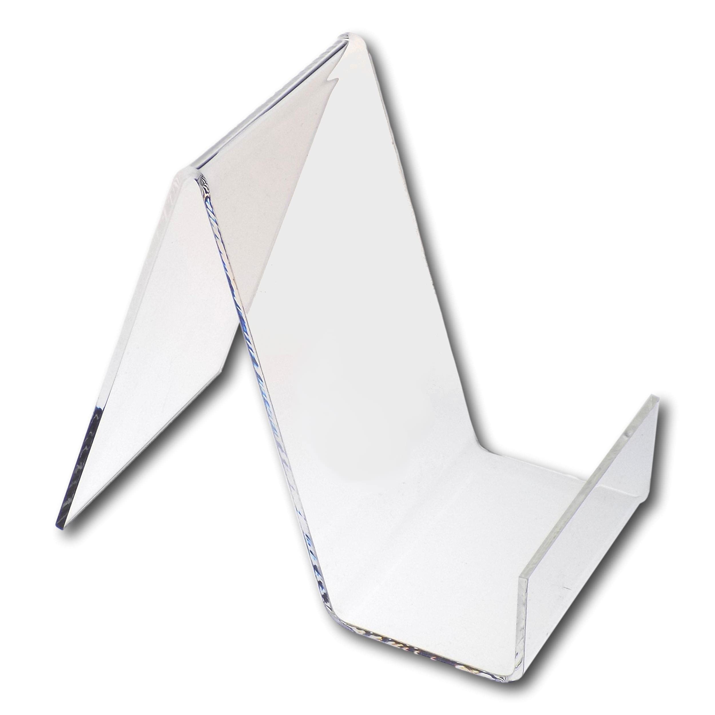 EPOSGEAR Small Plastic Acrylic Perspex Book Plate Retail Display Stand Holder - Perfect for Schools, Nurseries, Libraries etc (Clear)