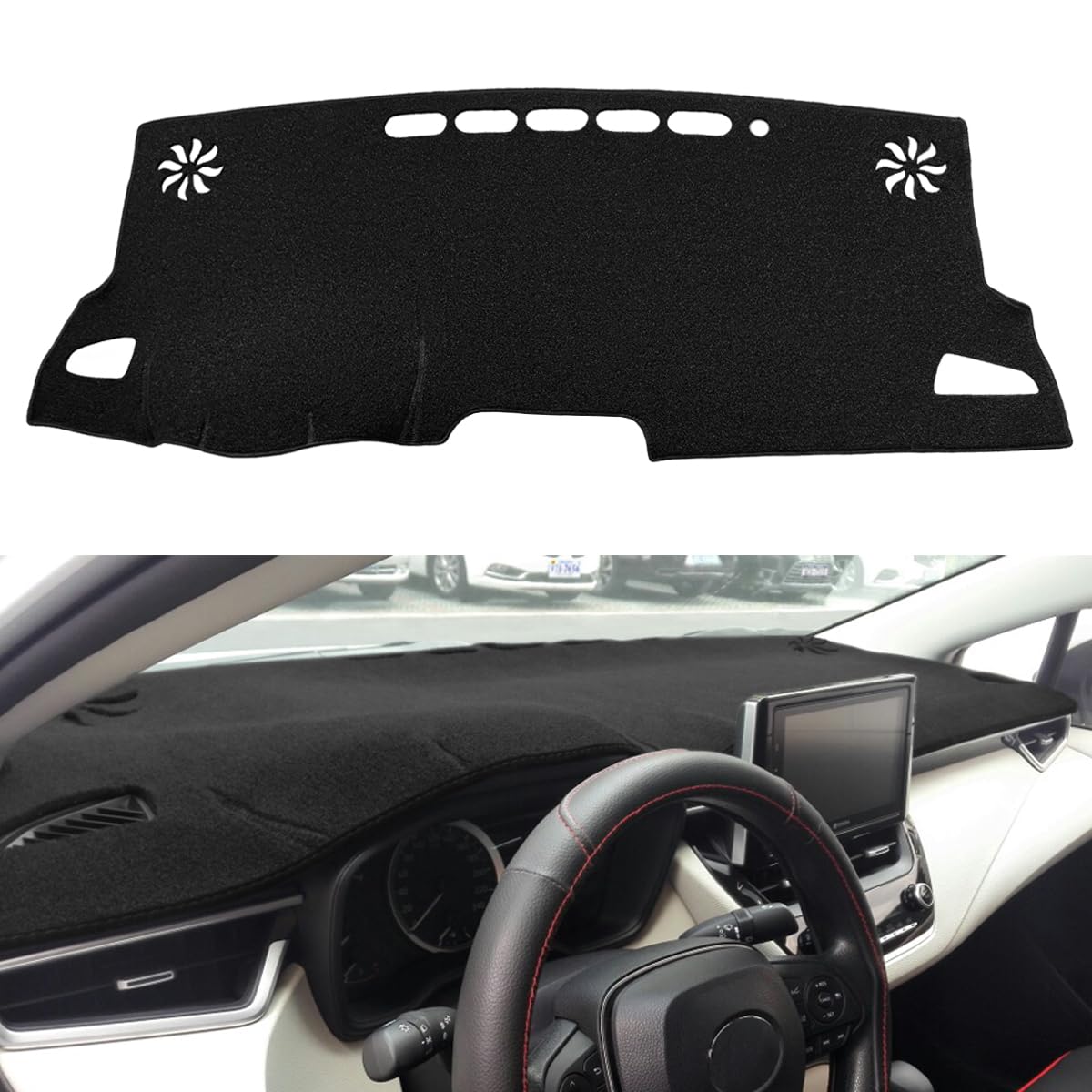 Photo 1 of Dash Cover Mat Custom Fit for Toyota Corolla Hatchback Cross Hybrid 2020 2021 2022 2023 2024 2025, Dashboard Cover Pad Carpet Protector F93