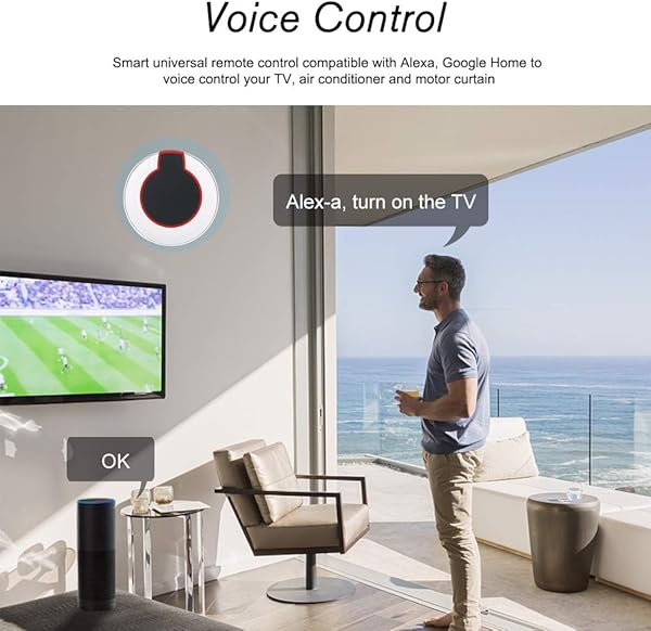 OWSOO Control Remoto Inteligente IR WiFi IR Remoto IR Control Hub Wi Fi2 4Ghz Control Remoto Universal para Aire Acondicionado TV DVD App Tuya Smart Life Compatible con Alexa Google Home IFTTT